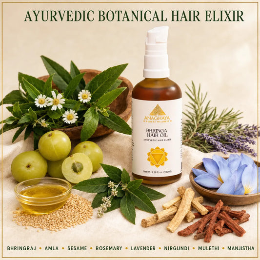 Anaghaya Bhringa Hair Oil with Bhringraj & Amla | Ayurvedic Hair Elixir