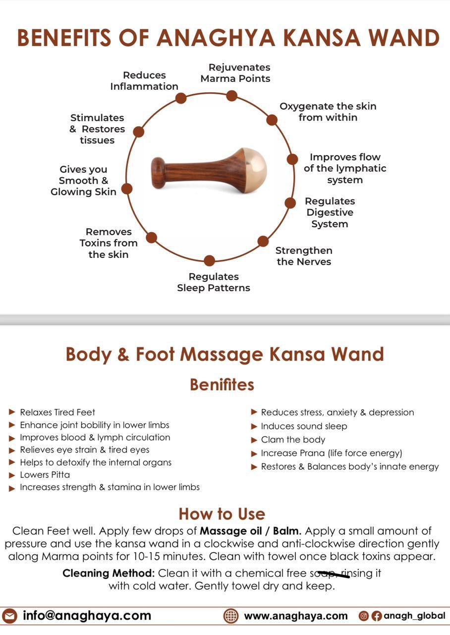 Kansa Body & Foot Wand - Medium size