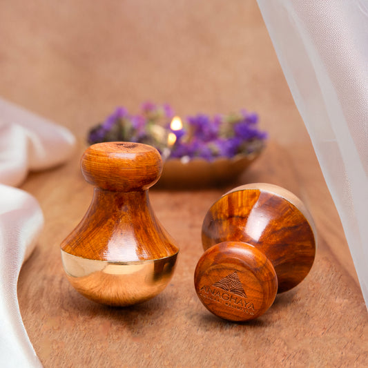 Anaghaya Mushroom Kansa Wand | Ayurvedic Facial Massage for Radiant Skin