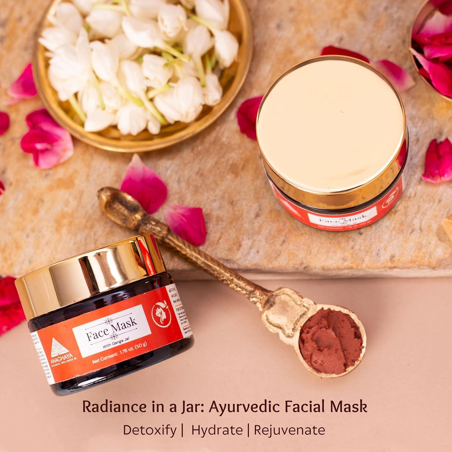 Anaghaya Illuminating Face Masque | A2 Ghee & Red Ochre Brightening Ubtan