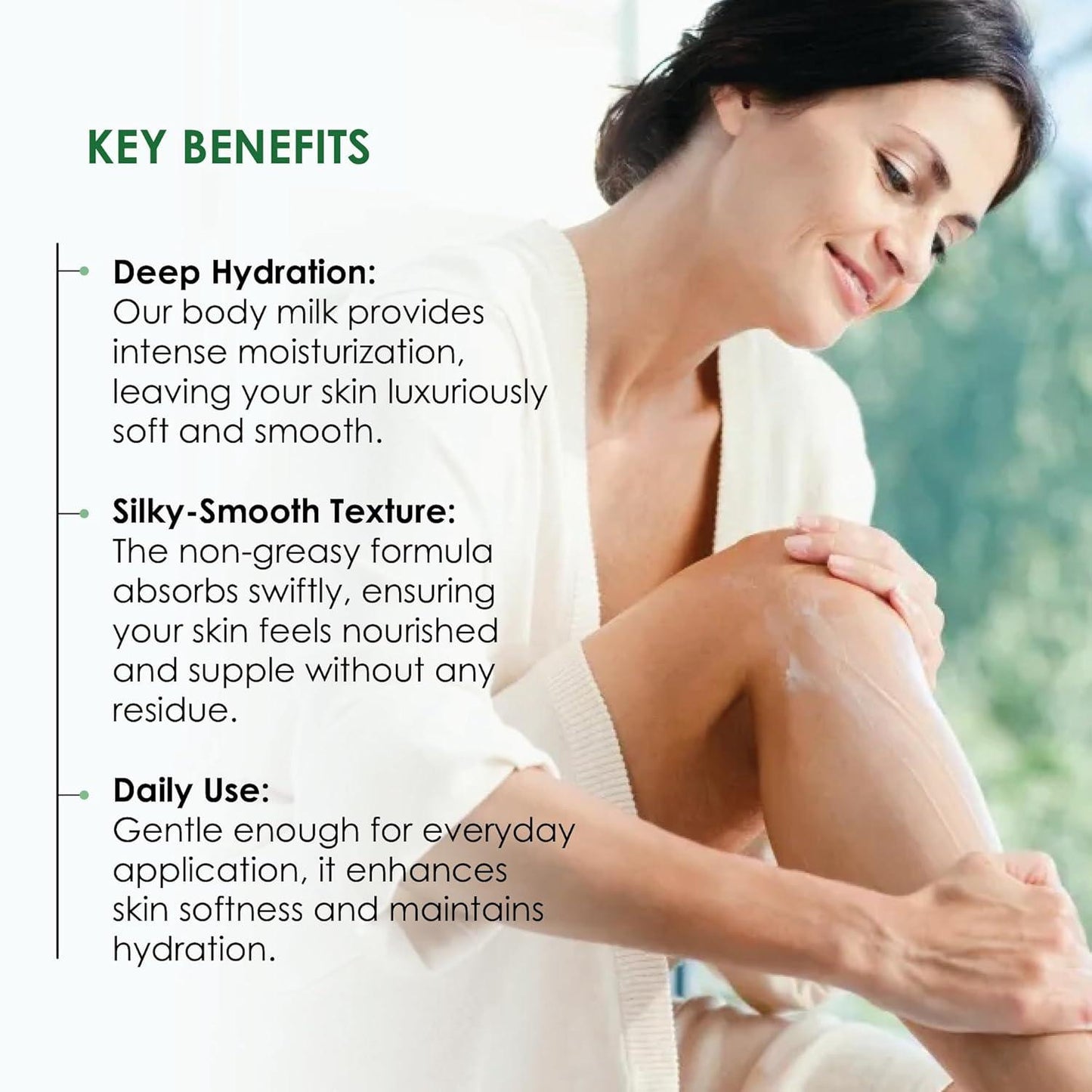 Anaghaya Ayurvedic Body Milk with A2 Ghee and Ganga Jal for dry skin hydration