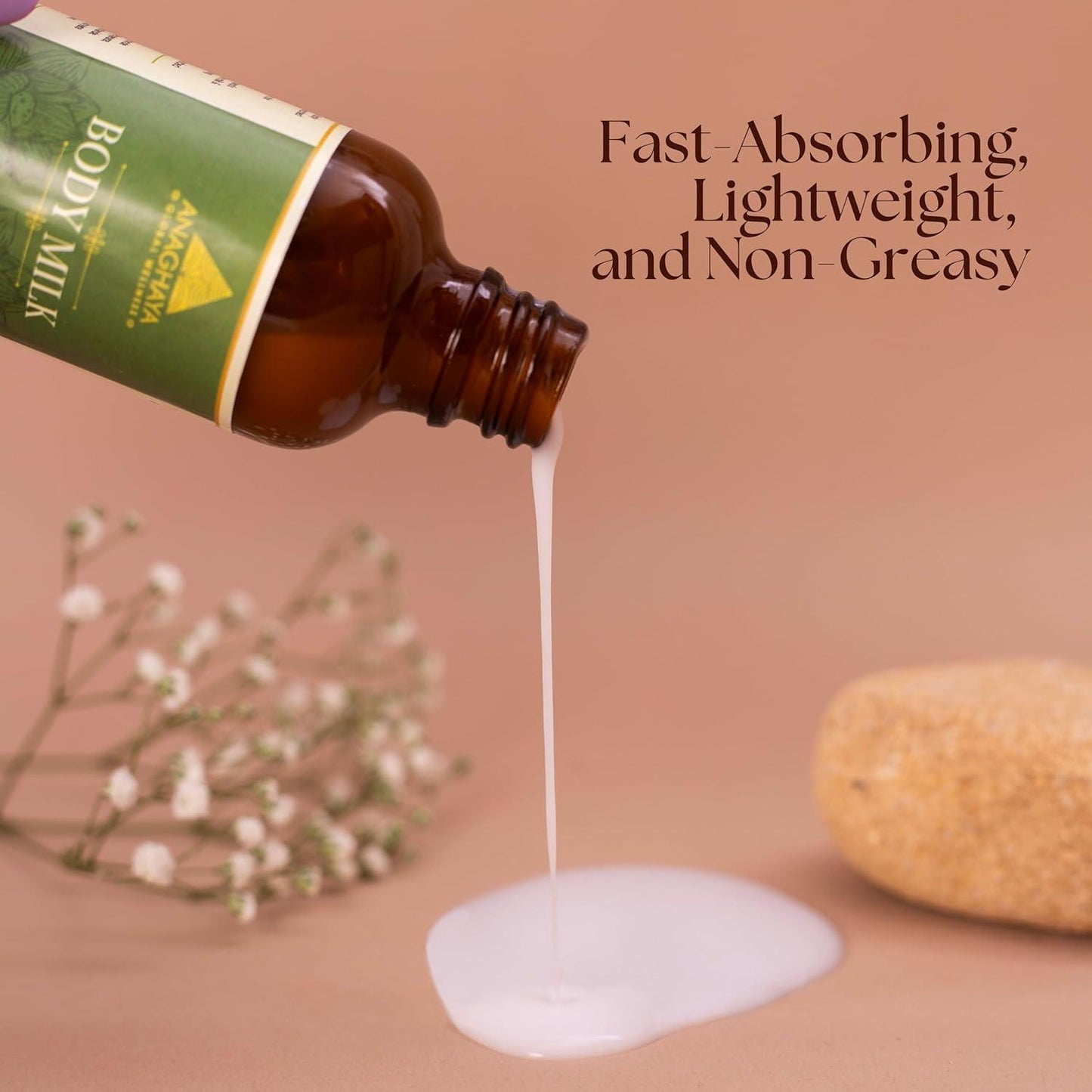 Anaghaya Ayurvedic Body Milk – Hydrating Lotion with A2 Ghee & Ganga Jal