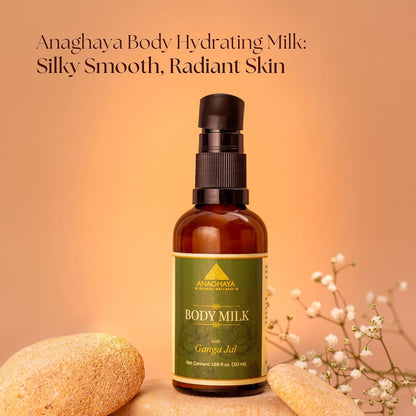 Anaghaya Ayurvedic Body Milk – Hydrating Lotion with A2 Ghee & Ganga Jal