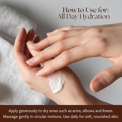 Anaghaya Ayurvedic Body Milk with A2 Ghee and Ganga Jal for dry skin hydration