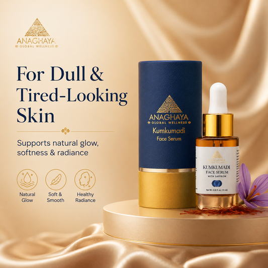 Kumkumadi Face Serum with Saffron for dull and tired-looking skin by Anaghaya
