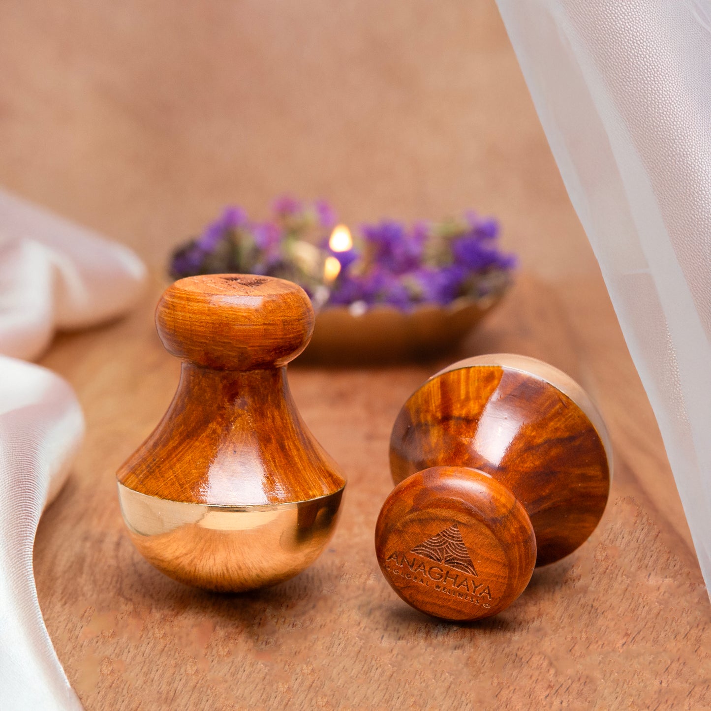 Anaghaya Mushroom Kansa Wand | Ayurvedic Facial Massage for Radiant Skin