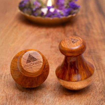 Anaghaya Mushroom Kansa Wand | Ayurvedic Facial Massage for Radiant Skin