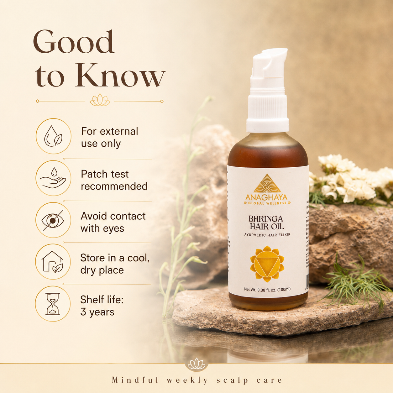 Anaghaya Bhringa Hair Oil with Bhringraj & Amla | Ayurvedic Hair Elixir