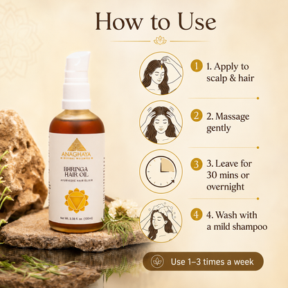 Anaghaya Bhringa Hair Oil with Bhringraj & Amla | Ayurvedic Hair Elixir